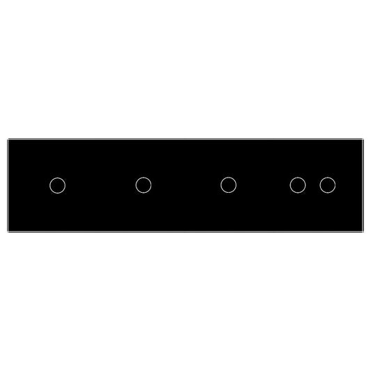 Livolo Glasblende für 4 Touchschalter schwarz