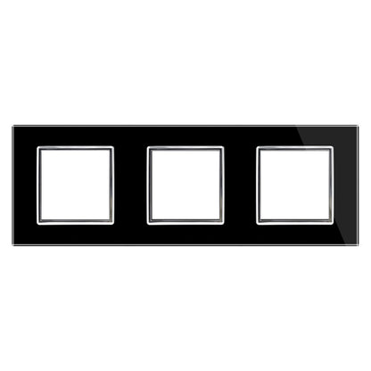 Dreifache, schwarze Glasblende für Livolo Module