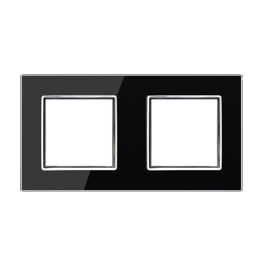 Zweifache, schwarze Glasblende für Livolo Module