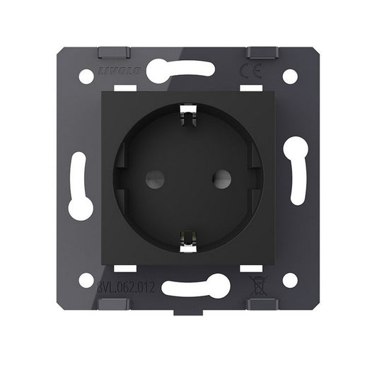 Livolo einfaches Steckdosen-Modul in Schwarz