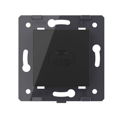 Livolo USB-C Schnellladegerät 45W Schwarz VL-FCUC-2BP-M