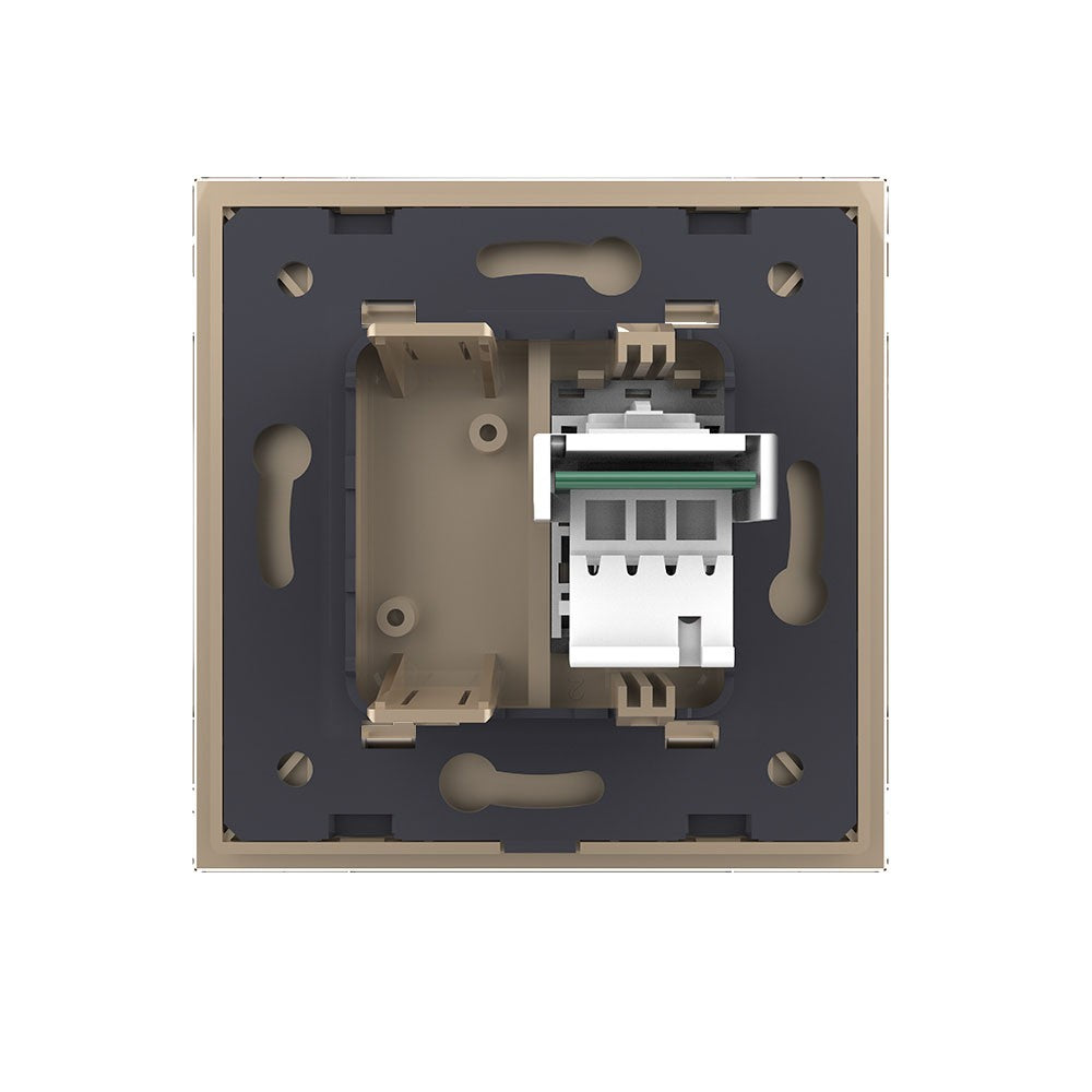 Livolo einfaches, goldenes Telefon-Modul mit Glasrahmen
