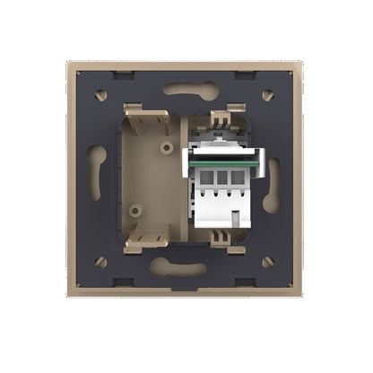 Livolo einfaches, goldenes Telefon-Modul mit Glasrahmen