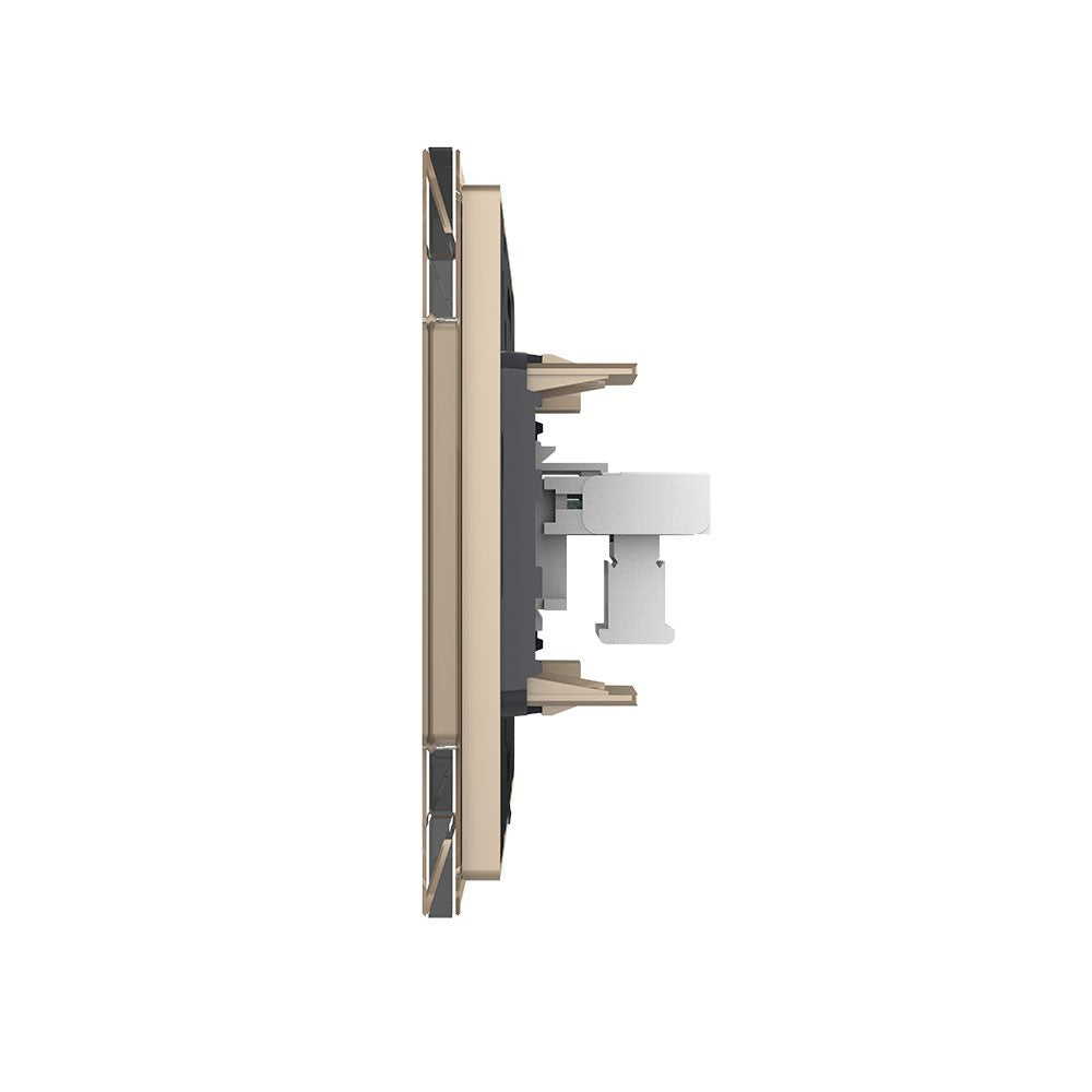 Livolo einfaches, goldenes Telefon-Modul mit Glasrahmen