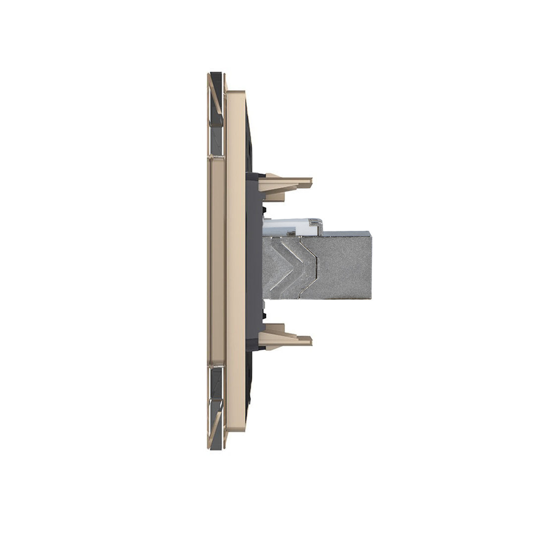 Livolo zweifaches Netzwerkmodul RJ45 Patch CAT7 inkl. Glasrahmen