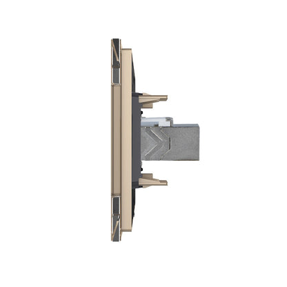 Livolo zweifaches Netzwerkmodul RJ45 Patch CAT7 inkl. Glasrahmen