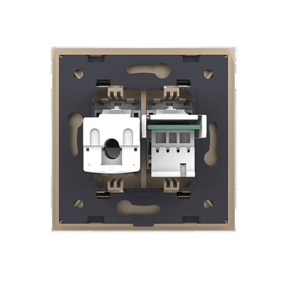 Livolo Modul-Kombination aus Telefon-/Netzwerkanschluss in gold