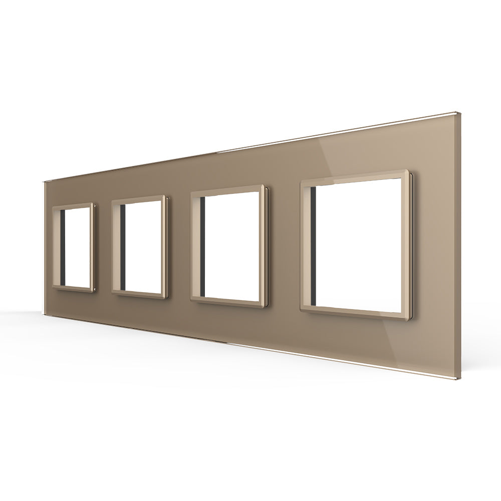 LIVOLO Glasrahmen für Steckdosen in Gold