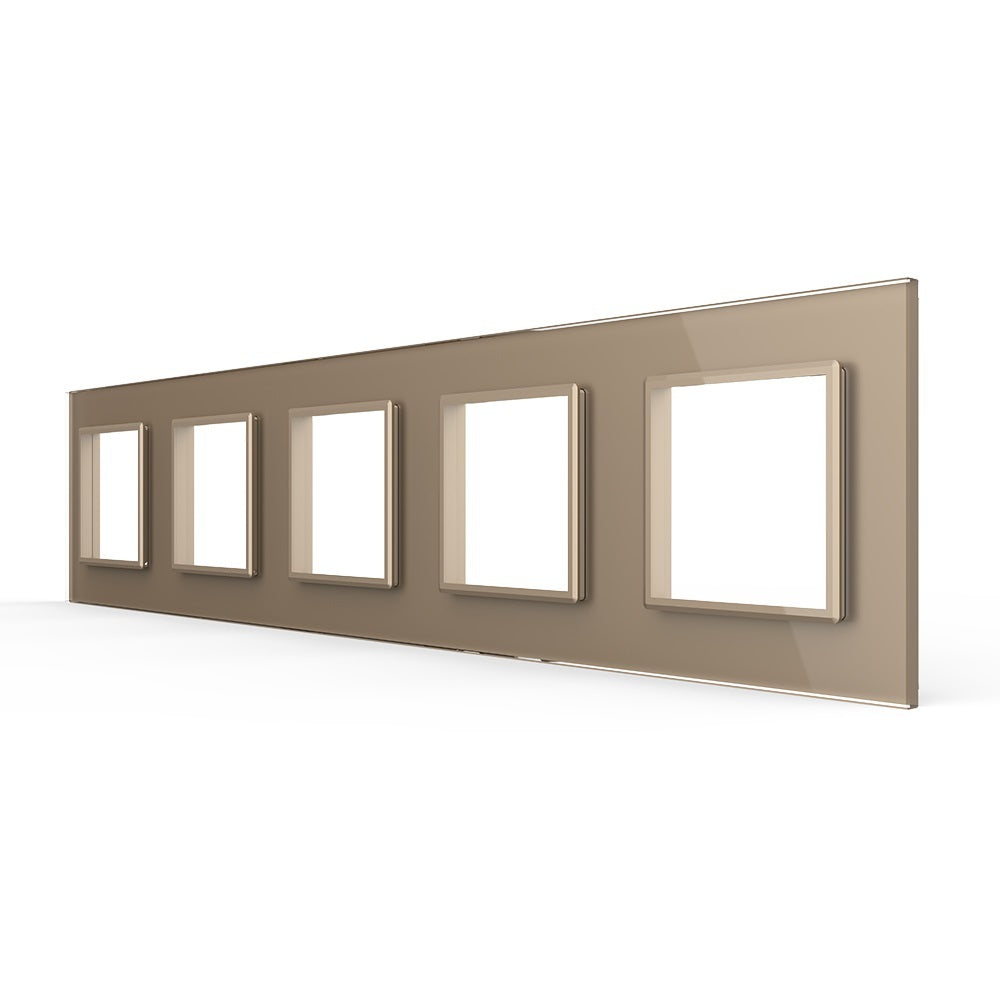 LIVOLO Glasrahmen für Wandsteckdosen in Glas Gold