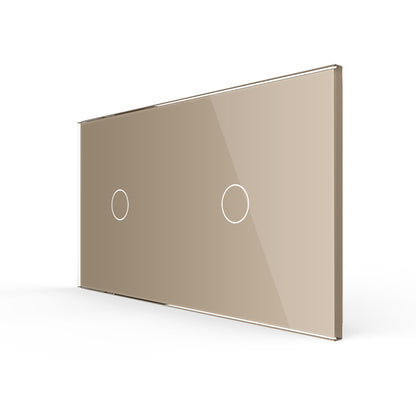 LIVOLO Glasblende für Touch Wandschalter in Glas Gold