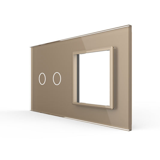 LIVOLO Glasblende für Touch Lichtschalter und Steckdosen in Glas Gold