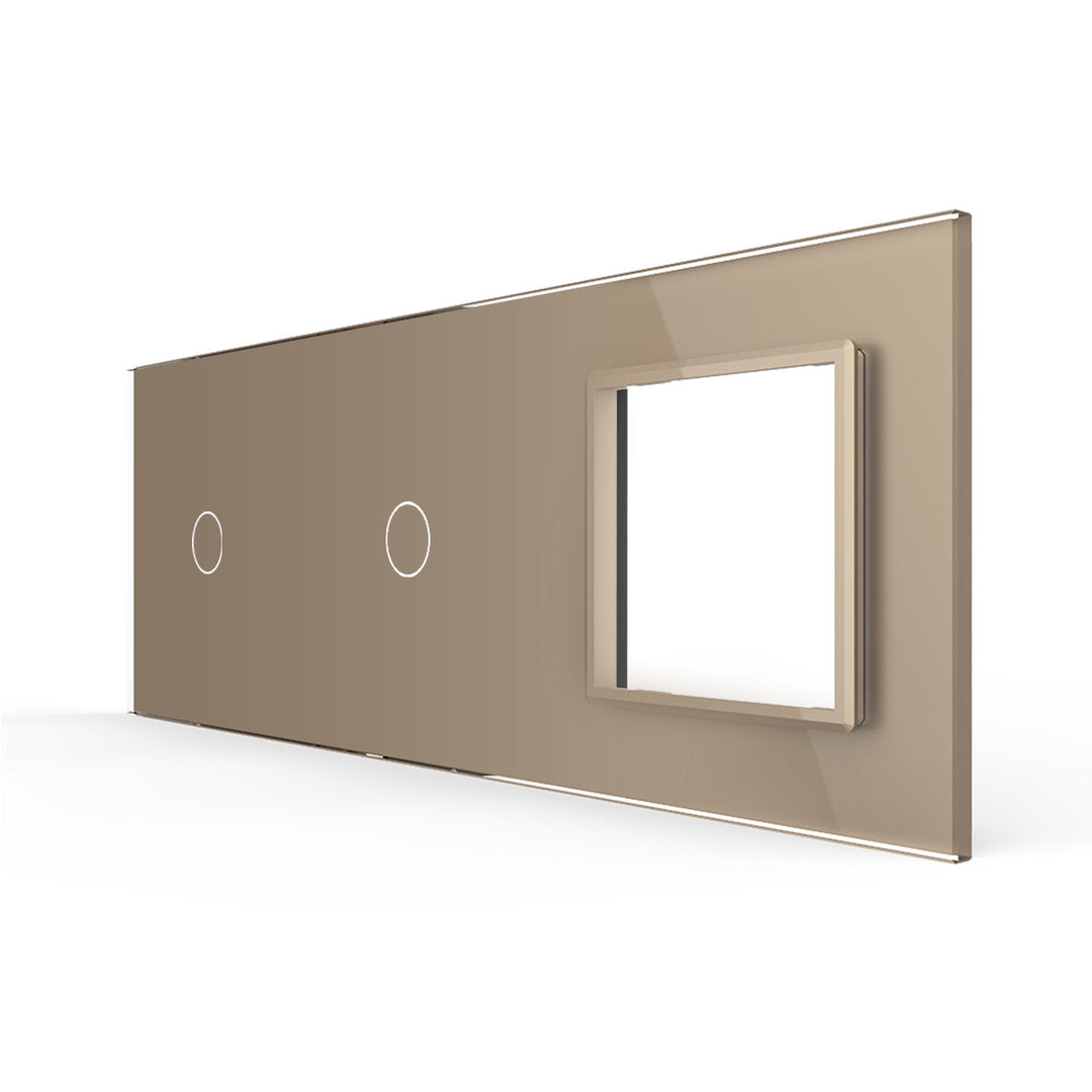 LIVOLO Glasrahmen für Steckdosen und Touch Lichtschalter in Gold