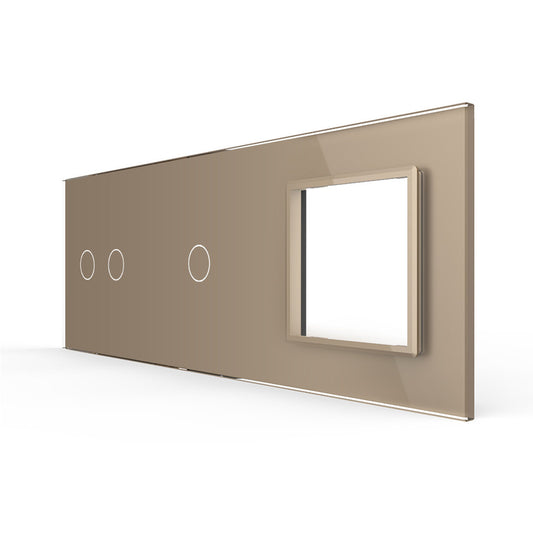 LIVOLO Glasblende für Lichtschalter und Steckdosen in Glas Gold