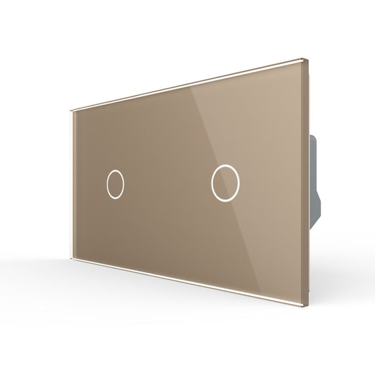 Livolo Kombination zweier einfacher Lichtschalter mit Glasblende