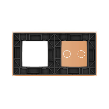 LIVOLO Glasblende für Touch Lichtschalter und Steckdosen in Glas Gold