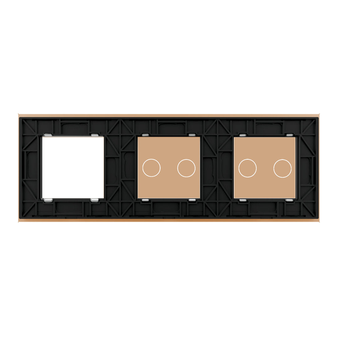 LIVOLO Glasblende für Touch Wandschalter und Steckdosen in Gold