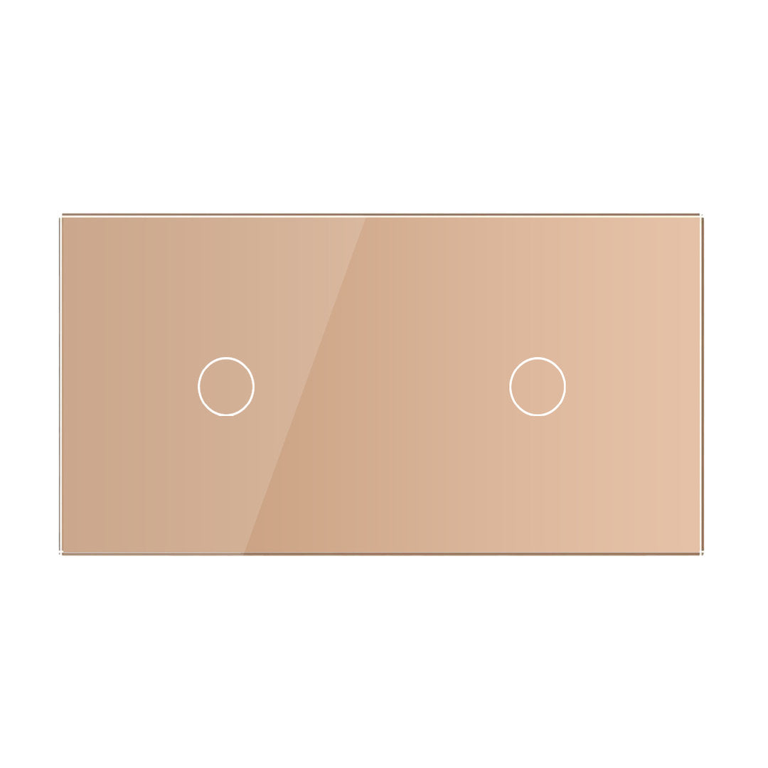 LIVOLO Glasblende für Touch Wandschalter in Glas Gold