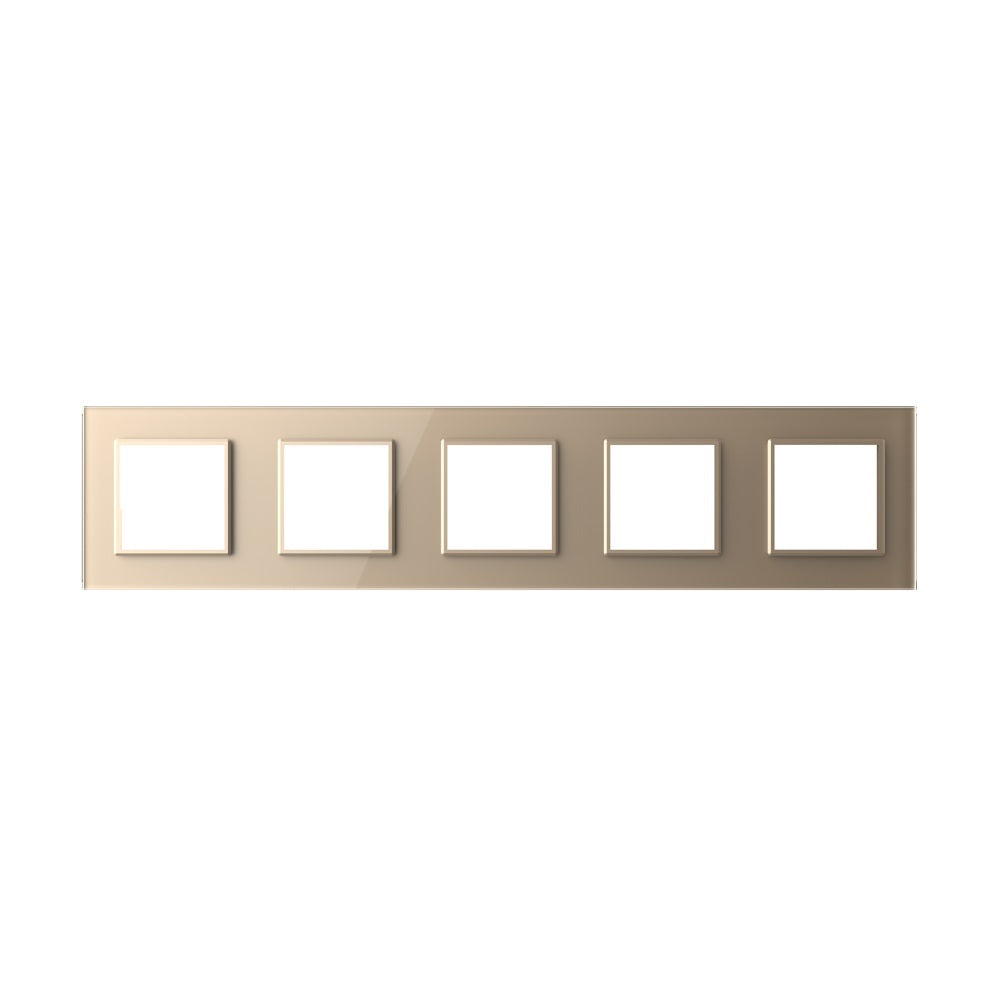 LIVOLO Glasrahmen für Wandsteckdosen in Glas Gold