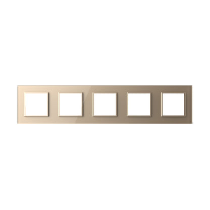 LIVOLO Glasrahmen für Wandsteckdosen in Glas Gold