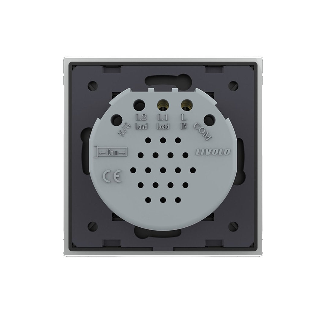 Livolo Funk-Touch-Taster für 12-24V mit Glasblende in Grau