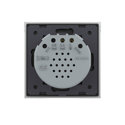 Livolo Funk-Touch-Taster für 12-24V mit Glasblende in Grau