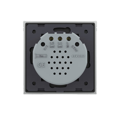 Livolo Touch-Funk-Serienschalter mit Glasblende in Grau