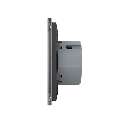 Livolo Touch-Lichtschalter für 12-24V mit Glasblende in Grau