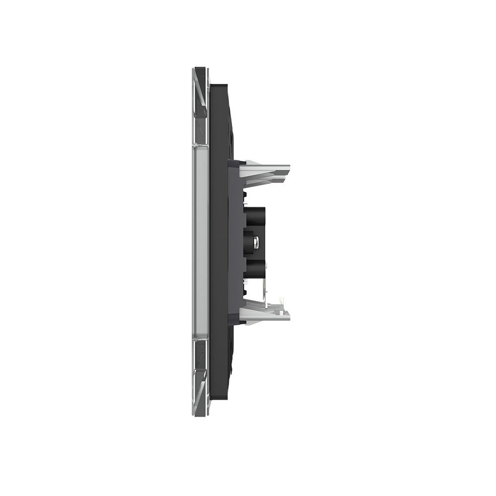 Livolo zweifaches, graues Audio-Modul mit Glasrahmen