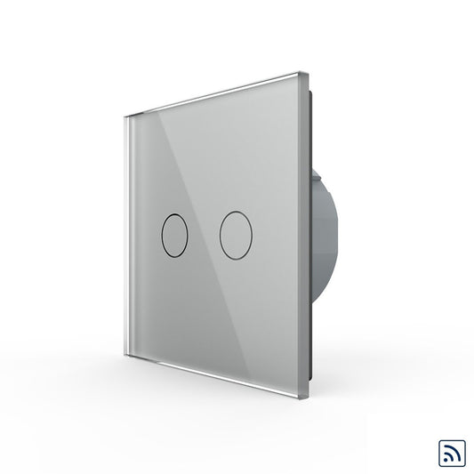 Livolo Touch-Funk-Serienschalter mit Glasblende in Grau