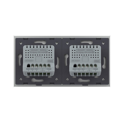 Livolo 2 Touch Rollladenschalter mit Glasblende in Grau