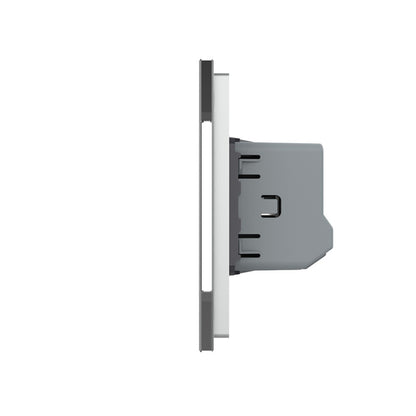Livolo 2 Touch Rollladenschalter mit Glasblende in Grau