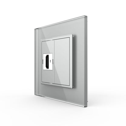 Livolo einfaches, graues HDMI-Modul mit Glasrahmen