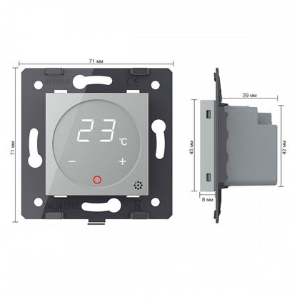 Livolo graues Raumthermostat-Modul für Fußbodenheizung m. ext. Sensor