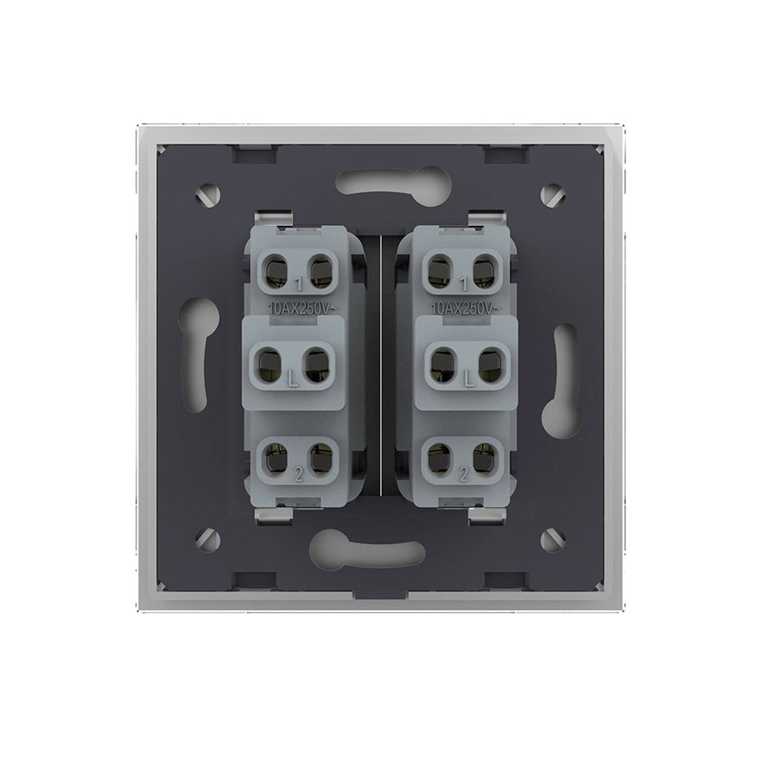 Livolo Serien-Licht-/Wechselschalter mit Glasblende in Grau