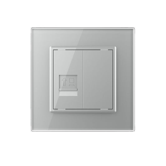 Livolo einfaches, graues LAN-Modul CAT6 mit Glasrahmen