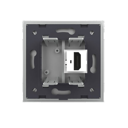 Livolo einfaches, graues HDMI-Modul mit Glasrahmen