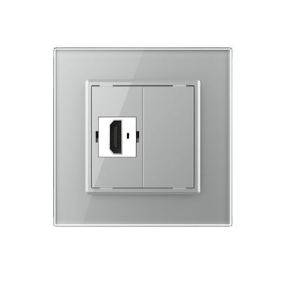 Livolo einfaches, graues HDMI-Modul mit Glasrahmen