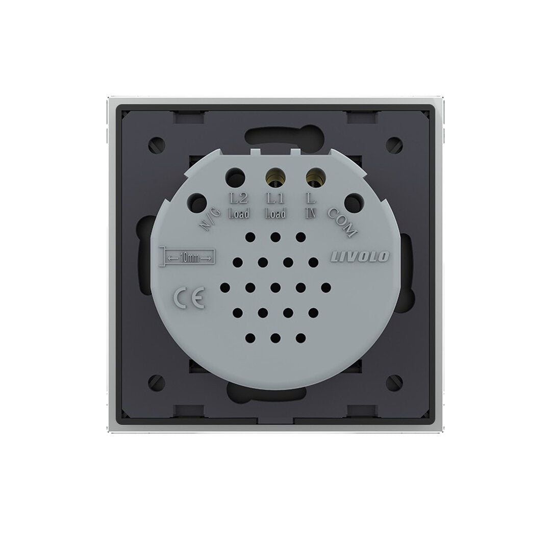Livolo Touch-Lichtschalter für 12-24V mit Glasblende in Grau