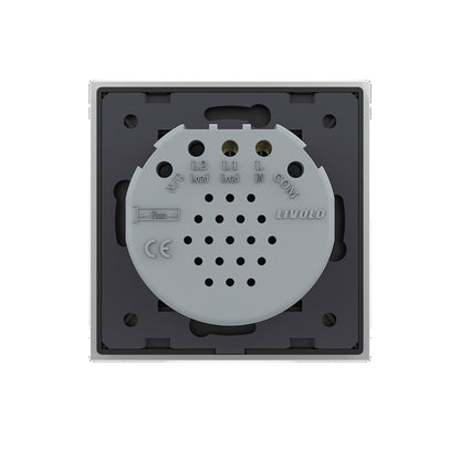 Livolo Touch-Lichtschalter für 12-24V mit Glasblende in Grau