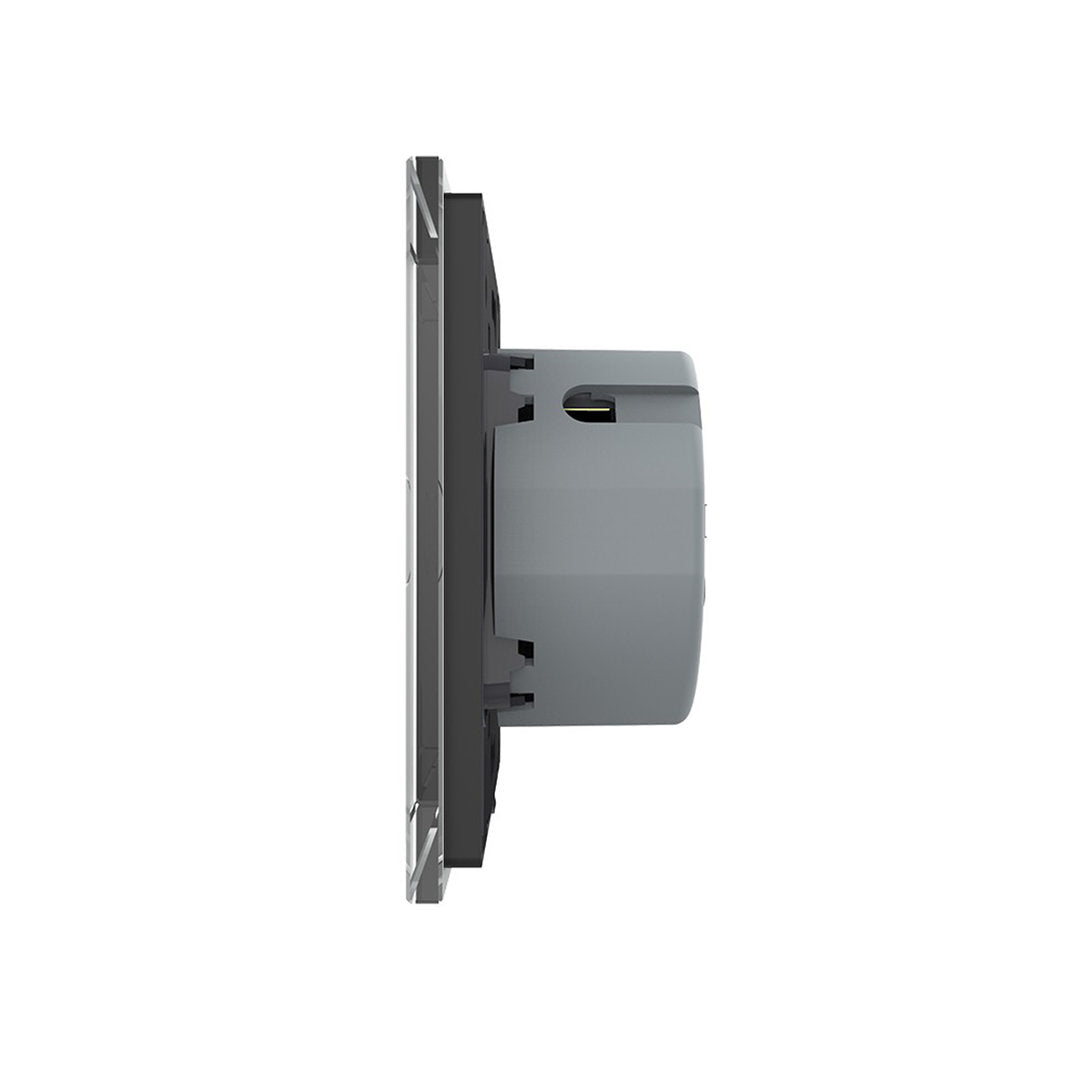 Livolo Touch-Taster zweifach für Haus-Automation Glasblende in Grau