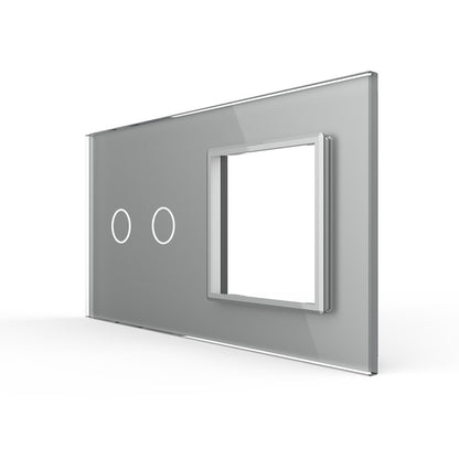 LIVOLO Glasblende für Touch Lichtschalter und Steckdose in Grau