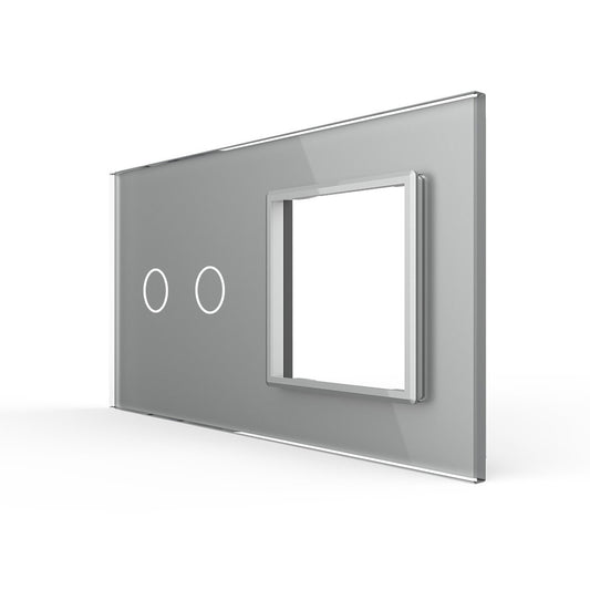 LIVOLO Glasblende für Touch Lichtschalter und Steckdose in Grau