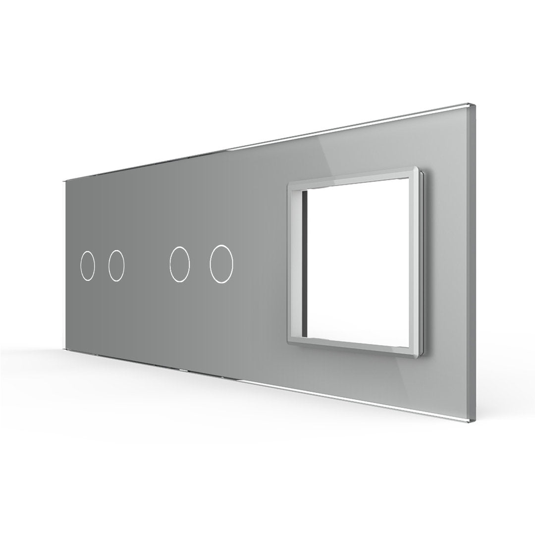 LIVOLO Glasblende für Design Wandschalter und Steckdosen in Grau