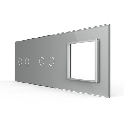 LIVOLO Glasblende für Design Wandschalter und Steckdosen in Grau