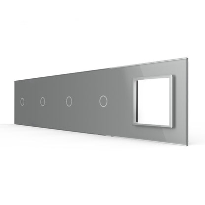 LIVOLO Glasblende für Touch Lichtschalter + Design Steckdosen in Grau