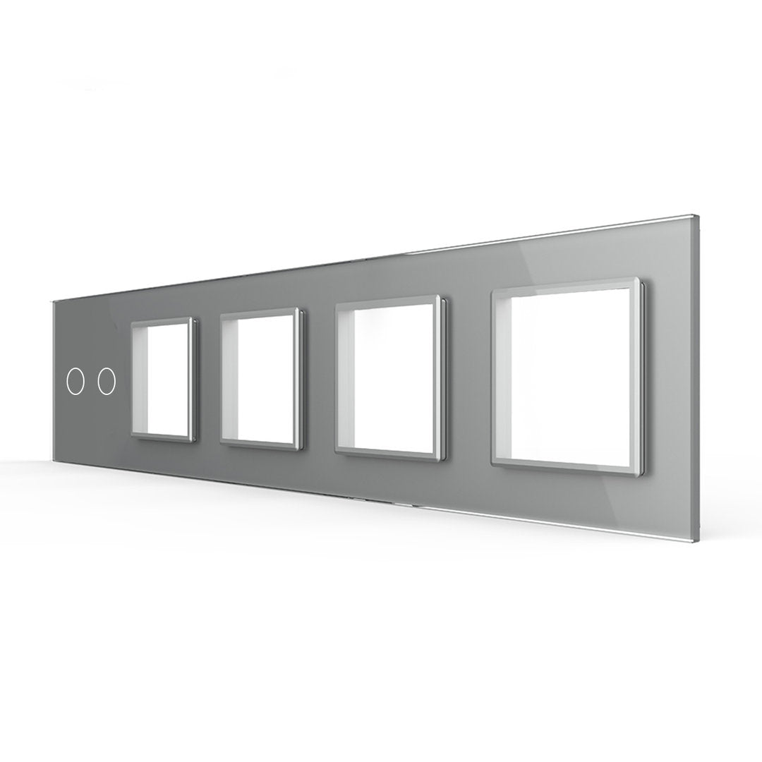 LIVOLO Glasblende für Lichtschalter und Steckdosen in Grau