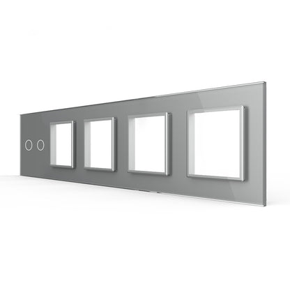 LIVOLO Glasblende für Lichtschalter und Steckdosen in Grau