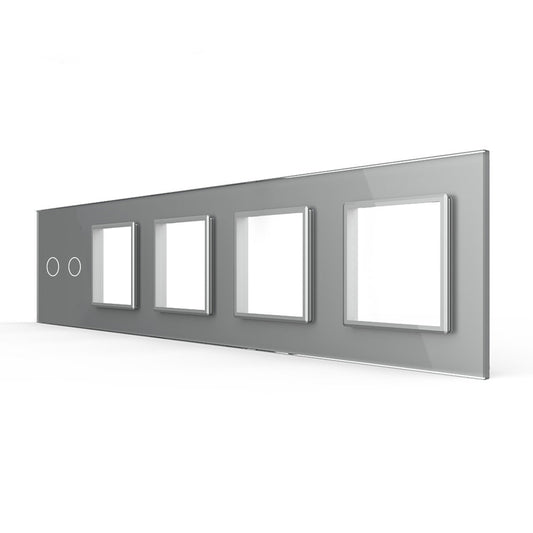 LIVOLO Glasblende für Lichtschalter und Steckdosen in Grau