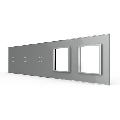 LIVOLO Glasblende für Wandsteckdosen und Touch Lichtschalter in Grau