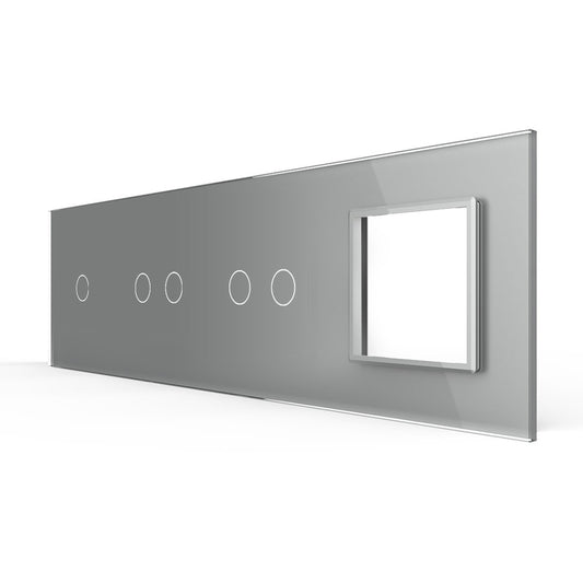 LIVOLO Glasrahmen für Steckdosen und Touch Schalter in Grau